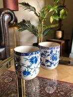 Set Chinese blauw-witte thee mokken, Rond, Ophalen of Verzenden, Zo goed als nieuw, Aardewerk