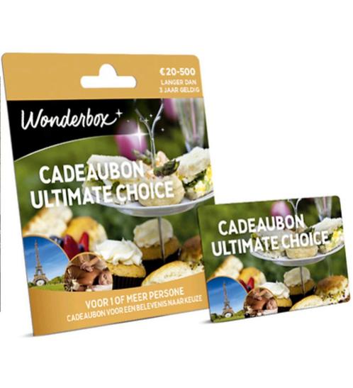 Wonderbox cadeaubon t.w.v. € 134,90, Tickets en Kaartjes, Kortingen en Cadeaubonnen, Twee personen, Overige typen, Cadeaubon, Arrangement