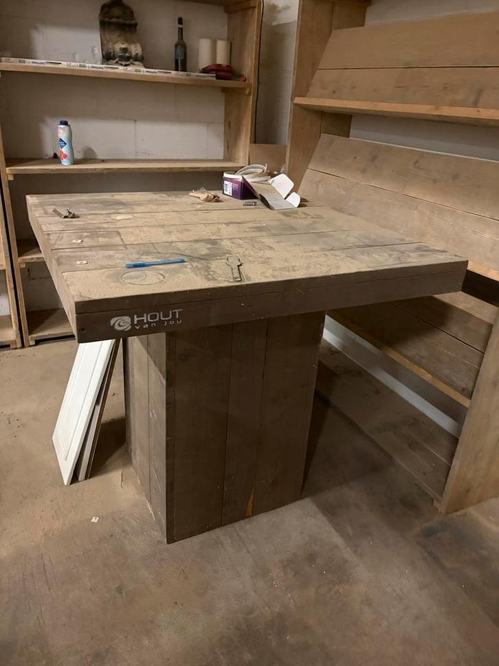 Steigerhouten Statafel - H110/B114/D114, Huis en Inrichting, Tafels | Statafels, Ophalen