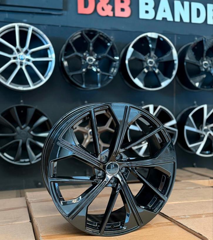 21 inch sq5 look velgen 5x112 Audi a6 a7 a8 q5 q7 q8 e tron, Auto-onderdelen, Banden en Velgen, Velg(en), Zomerbanden, 21 inch