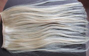 Echthaar weft 56cm lang - honey blond beschikbaar voor biedingen