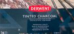 Derwent 24 tinted Chacoal potloden op 1 na volledige doos, Hobby en Vrije tijd, Tekenen, Ophalen of Verzenden, Potlood of Stift