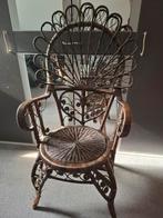 Vintage Rotan Pauwenstoel, Antiek en Kunst, Ophalen