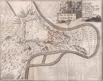 Harrewijn,Jacob - Plan de la Ville de Limbourg Kopergr. 1697 beschikbaar voor biedingen