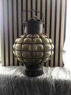 Koperen Scheepslamp met Geblazen Glas, Ophalen