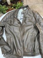 Gypsy leren jack - olijfgroen/lichtbruin - maat L/XL, Ophalen of Verzenden, Gedragen, Maat 56/58 (XL), Groen