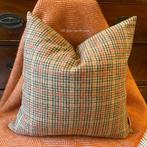 Engelse SET Tweed kussens Dogtooth Check Orange, Overige kleuren, Westdijk41 3241GT Middelharnis, Vierkant, Ophalen of Verzenden