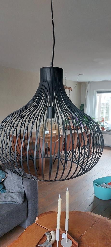 Aglio Hanglamp 48 cm Zwart - Perfect voor Woonkamer!, Huis en Inrichting, Lampen | Hanglampen, Ophalen, Zo goed als nieuw, Metaal