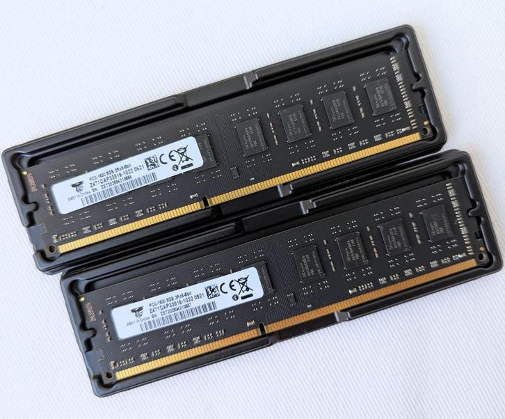 2x 8GB = 16GB DDR3 1600 MHz PC3-12800 desktop geheugen, Computers en Software, RAM geheugen, Nieuw, Desktop, 16 GB, DDR3, Ophalen