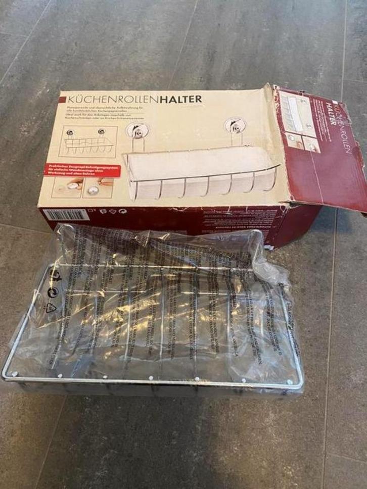 Keukenrolhouder en zeephouder draadmodel RVS, Huis en Inrichting, Keuken | Keukenbenodigdheden, Nieuw, Ophalen of Verzenden