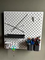 IKEA Skadis wandbord wit + accessoires, Zo goed als nieuw, Minder dan 100 cm, Hout, Ophalen