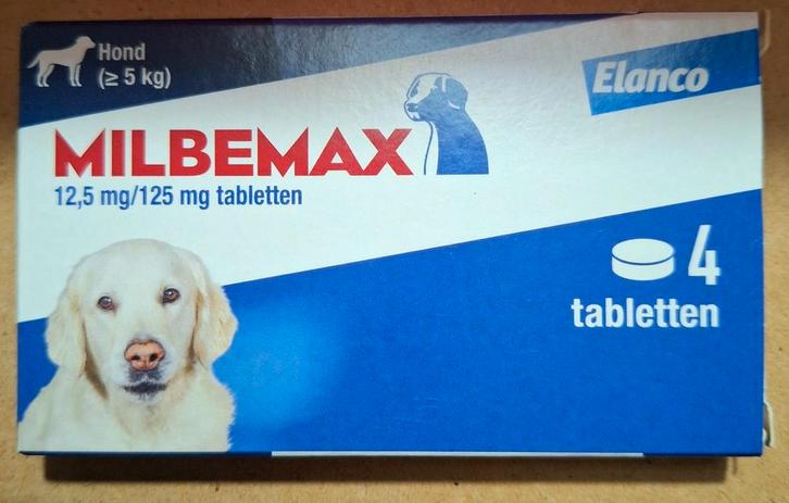 Milbemax hond - 4st in doosje - Nieuw, Dieren en Toebehoren, Honden-accessoires, Nieuw, Ophalen of Verzenden