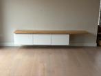 Strak TV Meubel - 240 cm breed, Ophalen, Eikenhout, Zo goed als nieuw, 200 cm of meer
