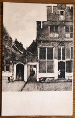 Kunstkaart Vermeer, straatje Delft, Verzamelen, Ansichtkaarten | Themakaarten, Verzenden, 1940 tot 1960, Ongelopen, Overige thema's