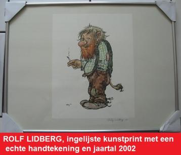 ROLF LIDBERG, ingelijste repro met echte handtekening beschikbaar voor biedingen