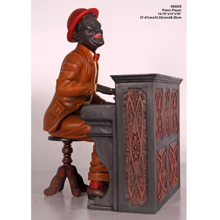 Jazz beeld 49 cm - jazzbeeld pianospeler, Verzamelen, Beelden en Beeldjes, Nieuw, Ophalen