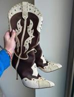 Geweldige Mexicaanse cowboylaarzen cowboyboots leer schoen, Ophalen of Verzenden, Nieuw, Zwart, Hoge laarzen