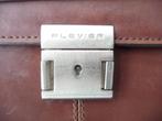 Plevier hand/schoudertas., Gebruikt, Bruin, Aktetas of Boekentas, Leer