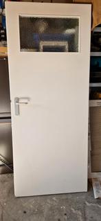 Opdekdeur met glas!!, Ophalen, Gebruikt, 80 tot 100 cm, Binnendeur