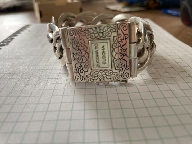 Buddha to Buddha Zilveren Armband, Sieraden, Tassen en Uiterlijk, Armbanden, Gebruikt, Zilver, Ophalen of Verzenden