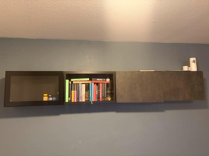 2 IKEA Besta Kasten - TV Kast & Boekenkast, Huis en Inrichting, Kasten | Televisiemeubels, Gebruikt, Minder dan 100 cm, 150 tot 200 cm