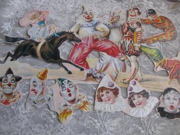 Set Poesieplaatjes - Circus / Clown Pierrot Harlekijn Kind beschikbaar voor biedingen
