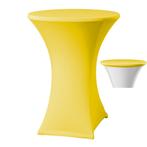 Statafelhoes samba rond met topcover geel