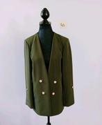 Jasje. Lange blazer. Groen. Maat 42. Goudkleurige knopen, Ophalen of Verzenden, Zo goed als nieuw, Groen, Jasje