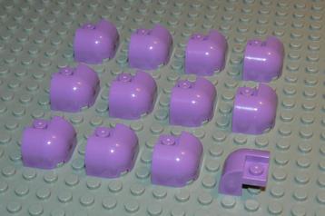 L534 Gebogen stenen 2x2 hoek medium lavender 12 st. beschikbaar voor biedingen