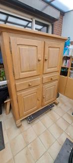 echt houten kast, Ophalen, Gebruikt, Minder dan 150 cm, Eikenhout