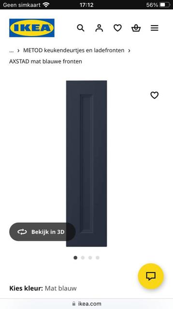 AXSTAD blauw 80x20 lade 20x80 deur keuken kastje Ikea METOD. - afbeelding 6
