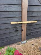 Eglo hanglamp met houten balk; industrieel ontwerp, Zo goed als nieuw, 75 cm of meer, Industrieel, Ophalen