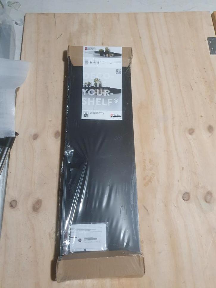 Duraline wandplank metaal zwart 80x23,5 cm - nieuw!, Huis en Inrichting, Woonaccessoires | Wandplanken en Boekenplanken, Nieuw