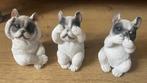 Franse Bulldog beeldjes Horen zien zwijgen, Verzamelen, Beelden en Beeldjes, Ophalen of Verzenden, Zo goed als nieuw, Dier