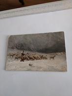 HERDER. MET SCHAPEN. 1919, Ophalen of Verzenden, Voor 1920