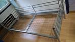 Stevige stalen bed, gebruikt met een nieuw matras. 200x90 cm, Huis en Inrichting, Slaapkamer | Stapelbedden en Hoogslapers, Ophalen