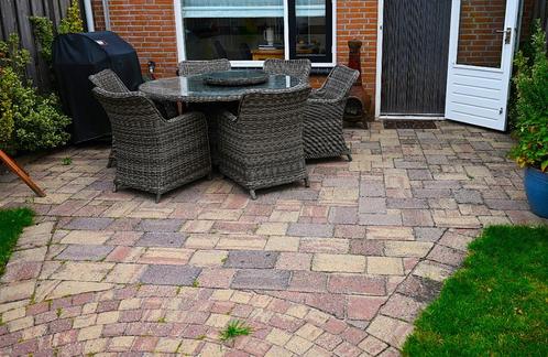 Sierbestrating, mix van 3 verschillende maten, mediteraans, Tuin en Terras, Tegels en Klinkers, Gebruikt, Klinkers, Beton, 10 m² of meer