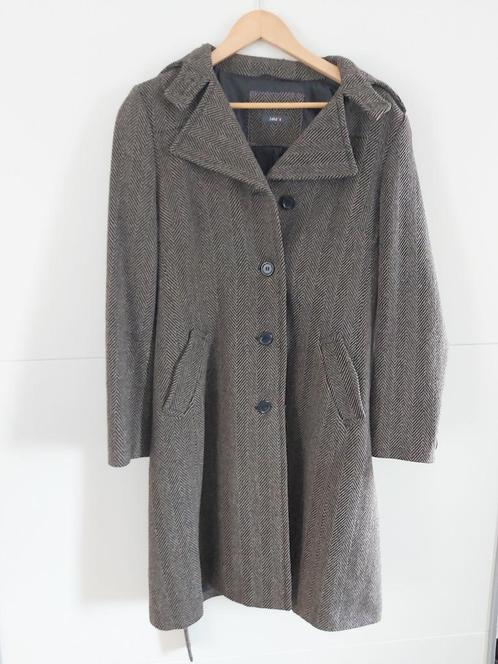 Damesmantel tweed, maat 40/42, Kleding | Dames, Jassen | Winter, Zo goed als nieuw, Bruin, Ophalen of Verzenden