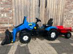 tractor New Holland met frontlader en kar, Ophalen, Zo goed als nieuw, Trapvoertuig