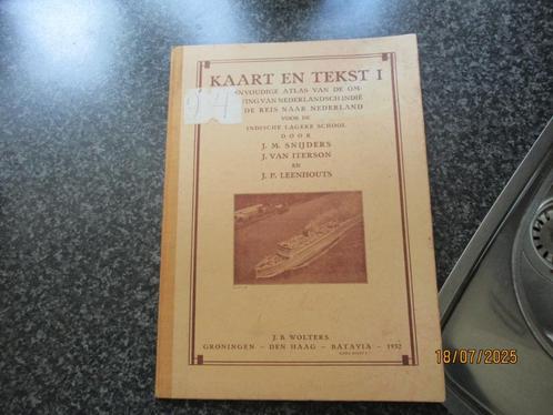 KAART + TEKST I- ATLAS NED INDIE-INDISCHE LAGERE SCHOOL-1932, Boeken, Atlassen en Landkaarten, Gelezen, Landkaart, Wereld, 1800 tot 2000