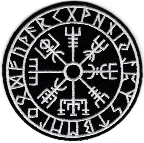 Kompas Compas Vegvisir stoffen opstrijk patch embleem, Motoren, Accessoires | Stickers, Verzenden