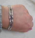 Zilveren armband met rode steentjes nr.617