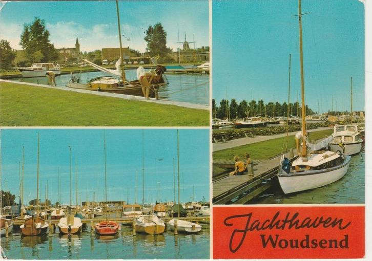 WOUDSEND Jachthaven, Verzamelen, Ansichtkaarten | Nederland, Gelopen, Friesland, 1960 tot 1980, Verzenden