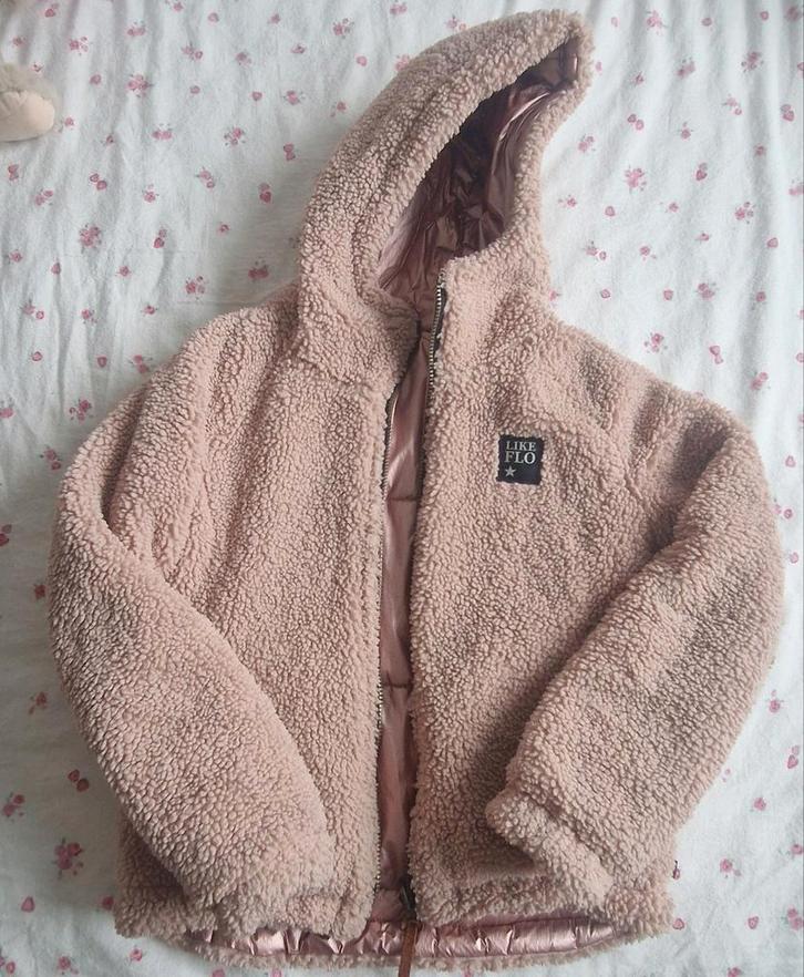 Like Flo Winterjas Roze - Maat 152, maar valt kleiner, Kinderen en Baby's, Kinderkleding | Maat 152, Zo goed als nieuw, Meisje