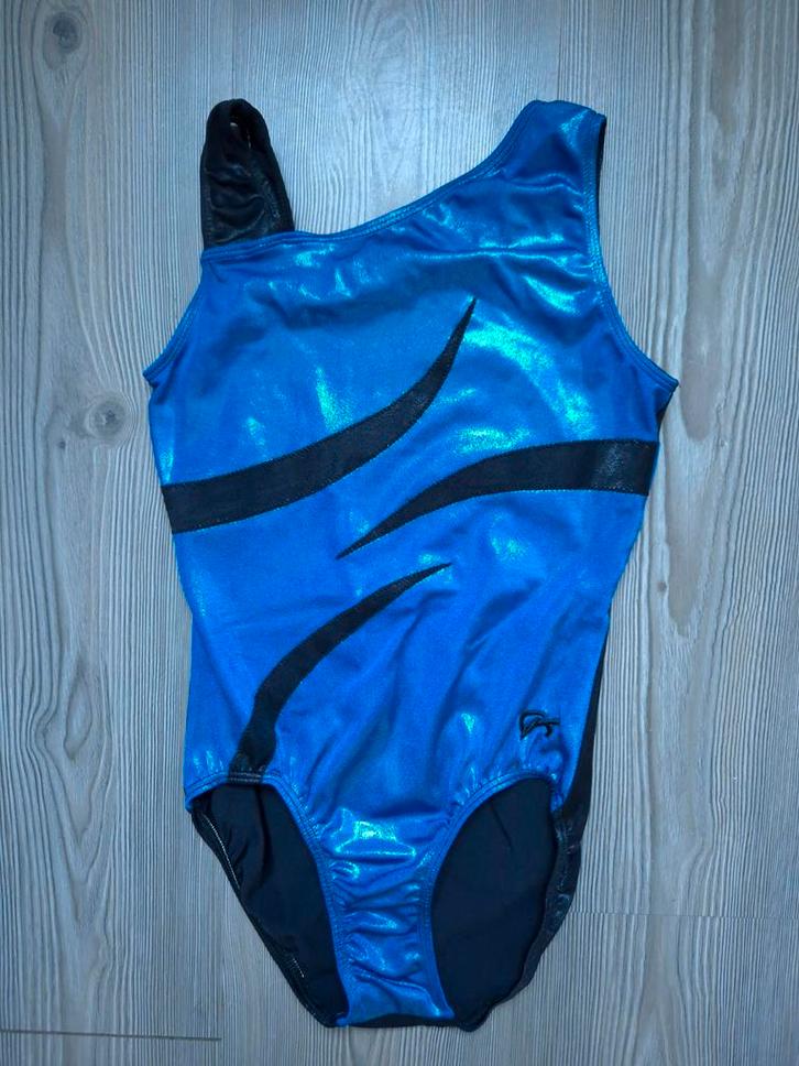 Turnpakje GK maat 164 XS S, Sport en Fitness, Turnen, Zo goed als nieuw, Turnpak(je), Kindermaat 146 t/m 176, Blauw, Ophalen of Verzenden