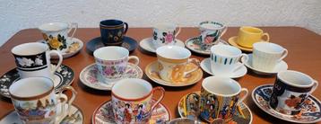 14 kleine kop schotel demitasse espresso kopje vintage mini beschikbaar voor biedingen