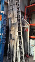 Aluminium ladder - uitschuifbaar, Ophalen, Gebruikt, Ladder, Opvouwbaar of Inschuifbaar