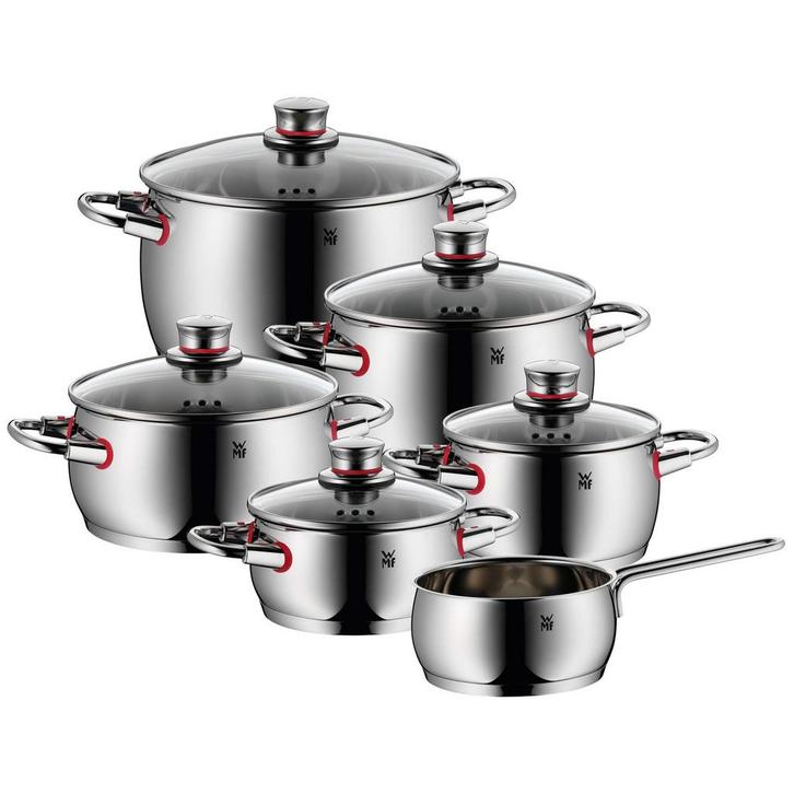 WMF Quality One Pannenset 6-delig, Huis en Inrichting, Keuken | Potten en Pannen, Nieuw, Pannenset, Rvs, Inductieplaat, Keramische plaat