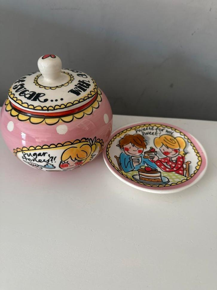 Blond Amsterdam Suikerpotje en Petit four bordje, Huis en Inrichting, Keuken | Servies, Zo goed als nieuw, Overige typen, Blond Amsterdam