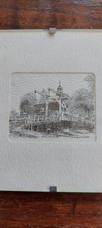 miniatuur pentekening  ophaalbrug Ouderkerk a/d Amstel, Ophalen of Verzenden